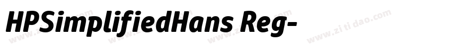 HPSimplifiedHans Reg字体转换